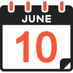 10 June Vector Icon Design