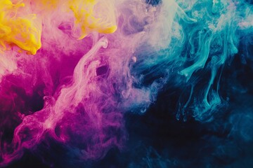 A surreal wave of vibrant, glowing paint swirling through space