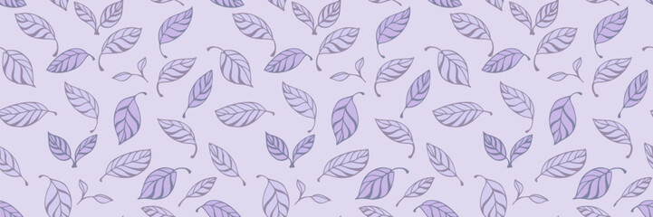 Pastel abstract leaves seamless pattern. Vector hand drawn creative shape leaf print. Contemporary minimalist ornament for cover, fabric, children textile, surface design,