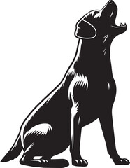 Labrador rottweiler dog vector