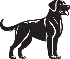 Labrador rottweiler dog vector