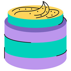 Tube of exfoliating face scrub with bold lines