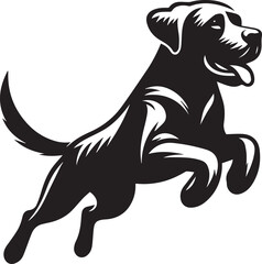 Bull dog vector in black and white