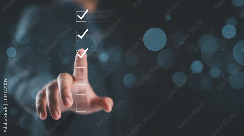Aufkleber document management system, dms. assessment form, questionnaire, checklist and clipboard task manage