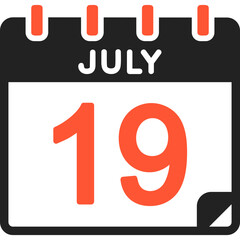 19 July Vector Icon Design