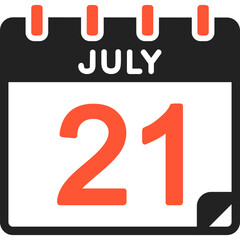 21 July Vector Icon Design