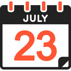 23 July Vector Icon Design