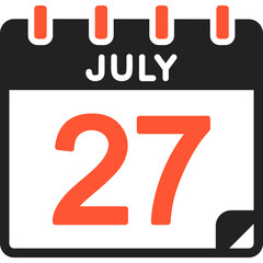27 July Vector Icon Design