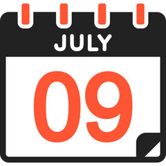 9 July Vector Icon Design