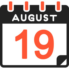19 August Vector Icon Design