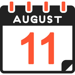 11 August Vector Icon Design