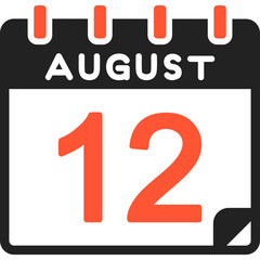12 August Vector Icon Design