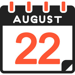 22 August Vector Icon Design