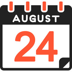 24 August Vector Icon Design