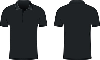 Realistic Vector TShirt Mockup Front and Back View