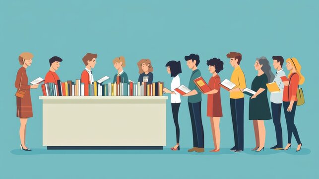 Book Signing Event Illustration