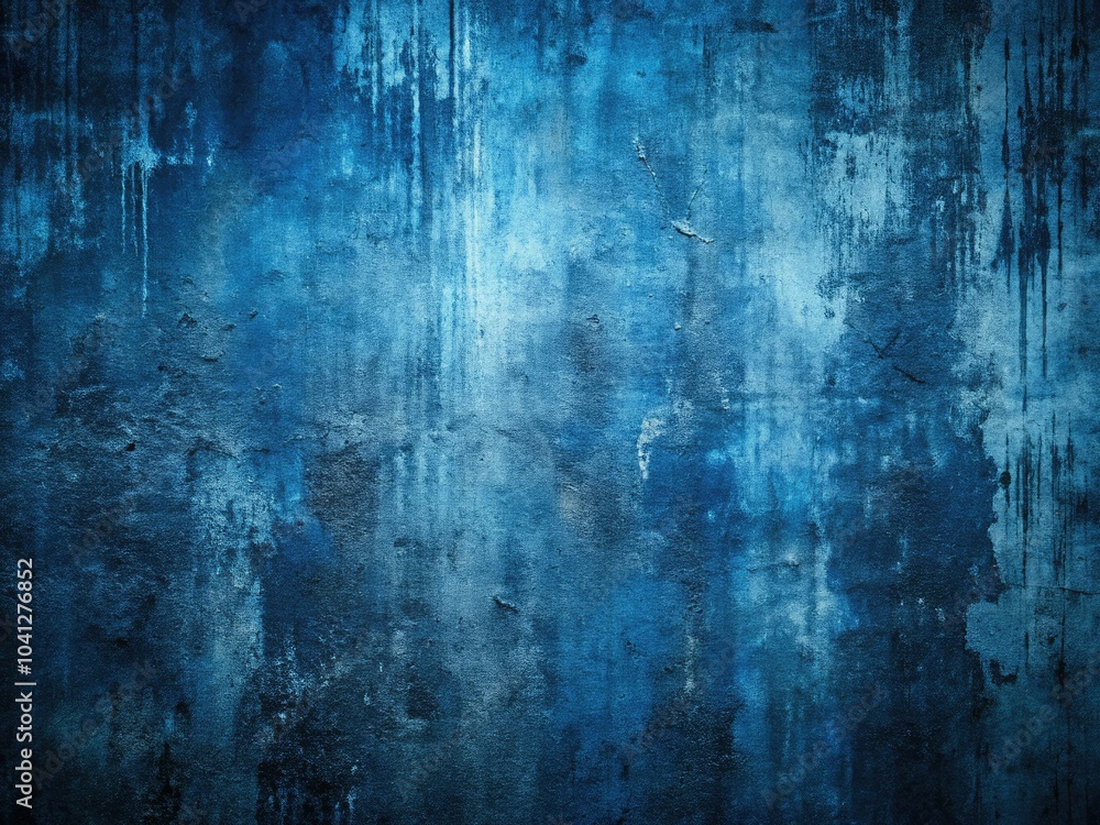 Wall mural explore the rich depth of this dark blue grunge texture background, a perfect foundation for creativ