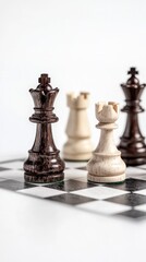 Elegant chess formations reflecting precision and skill