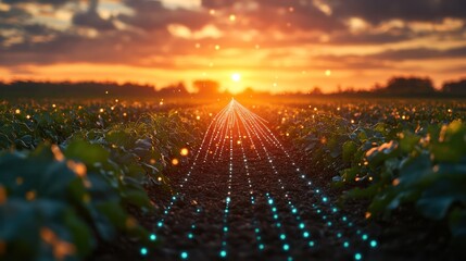 Smart farming for sustainability, using technology to optimize agricultural practices and reduce environmental impact