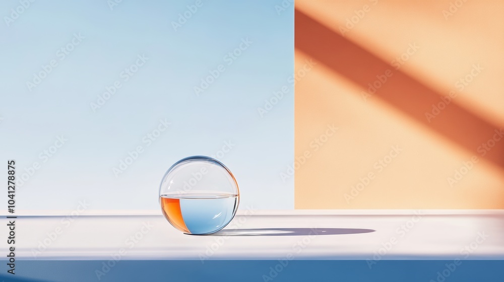 Poster a still life composition featuring a small pool of mercury next to a metallic object, highlighting t