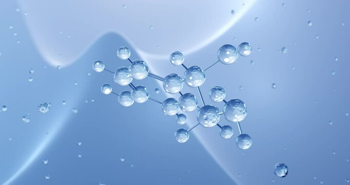 Octopamine rotating molecular structure, 3d model of molecule, para-octopamine, looped video