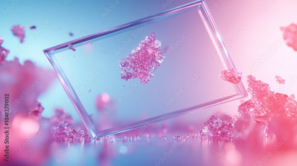 Poster a futuristic display screen showcasing flowing liquid crystals, creating mesmerizing patterns and vi