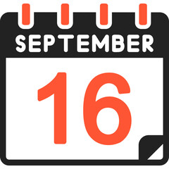 16 September Vector Icon Design