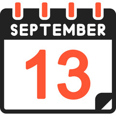 13 September Vector Icon Design