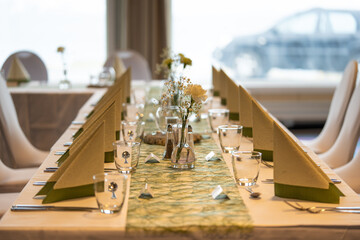 The celebration table in spring green