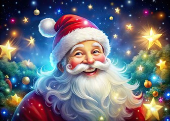 Festive Santa Claus Illustration for  Background