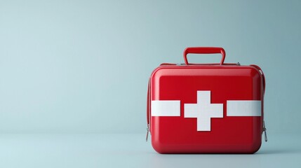 Fototapeta premium High-quality portable first aid kit for emergency preparedness and safety on the go with durable design and essential supplies