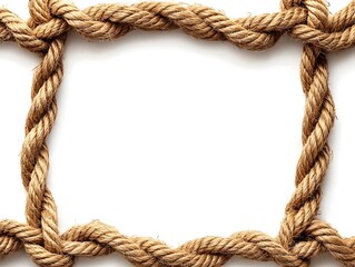 Intertwined Rope and Knot Frame for Nautical and Adventure Designs