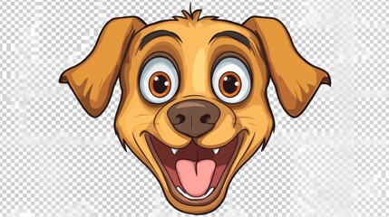 Happy Cartoon Dog Face
