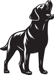 Bull dog vector in black and white