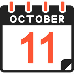 11 October Vector Icon Design