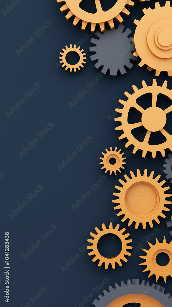 Aufkleber intricate gears in motion a visual exploration of mechanical design and innovation