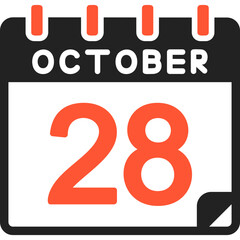 28 October Vector Icon Design