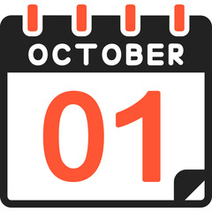 1 October Vector Icon Design