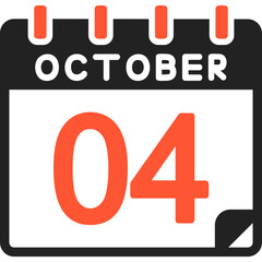 4 October Vector Icon Design