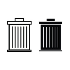 Dust bin icon. delete bin icon sign. trash bin icon Flat logo vector.