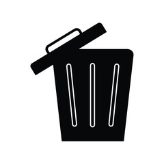 Dust bin icon. delete bin icon sign. trash icon Flat logo vector.