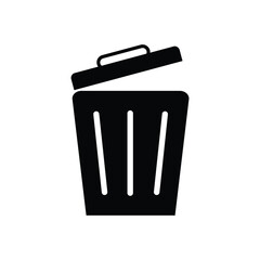 Dust bin icon. delete bin icon sign. trash icon Flat logo vector.