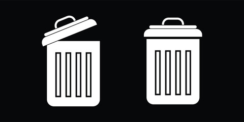 delete, trash bin, garbage icon symbol vector template collection