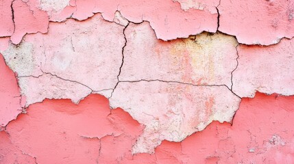 Obraz premium Cracked Pink Wall Texture