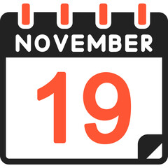 19 November Vector Icon Design
