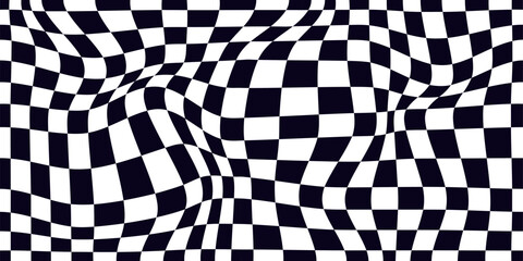 Obraz premium Psychedelic checkerboard pattern