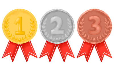 Gold, Silver, Bronze Medal Set - 1st, 2nd, 3rd Place Awards