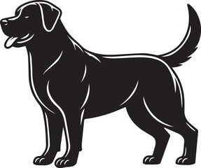 Bull dog vector in black and white