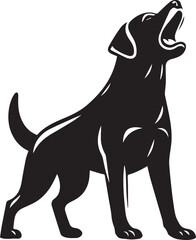 Bull dog vector in black and white