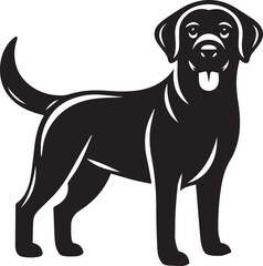 Bull dog vector in black and white